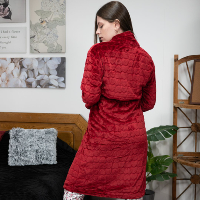 Velvet thick robe #2559-null