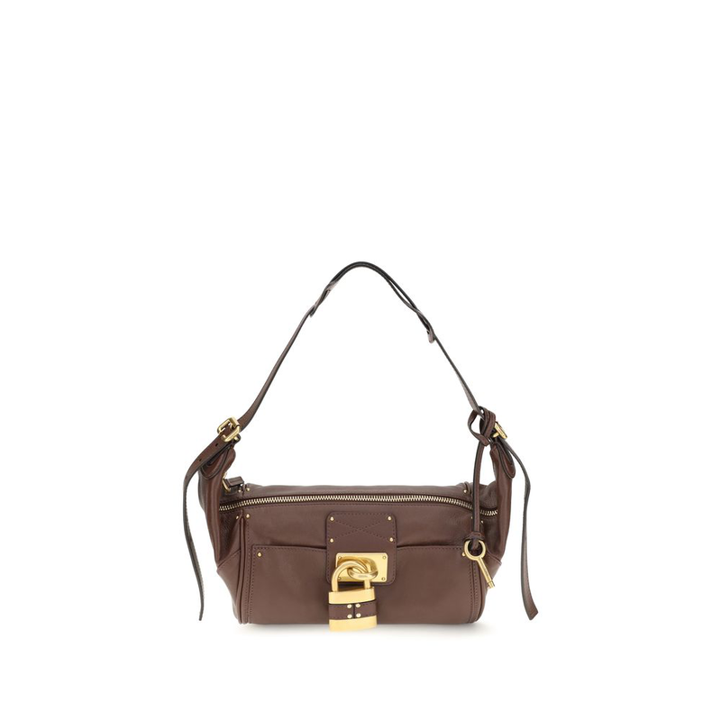 Brown calf leather bos taurus shoulder bag-null