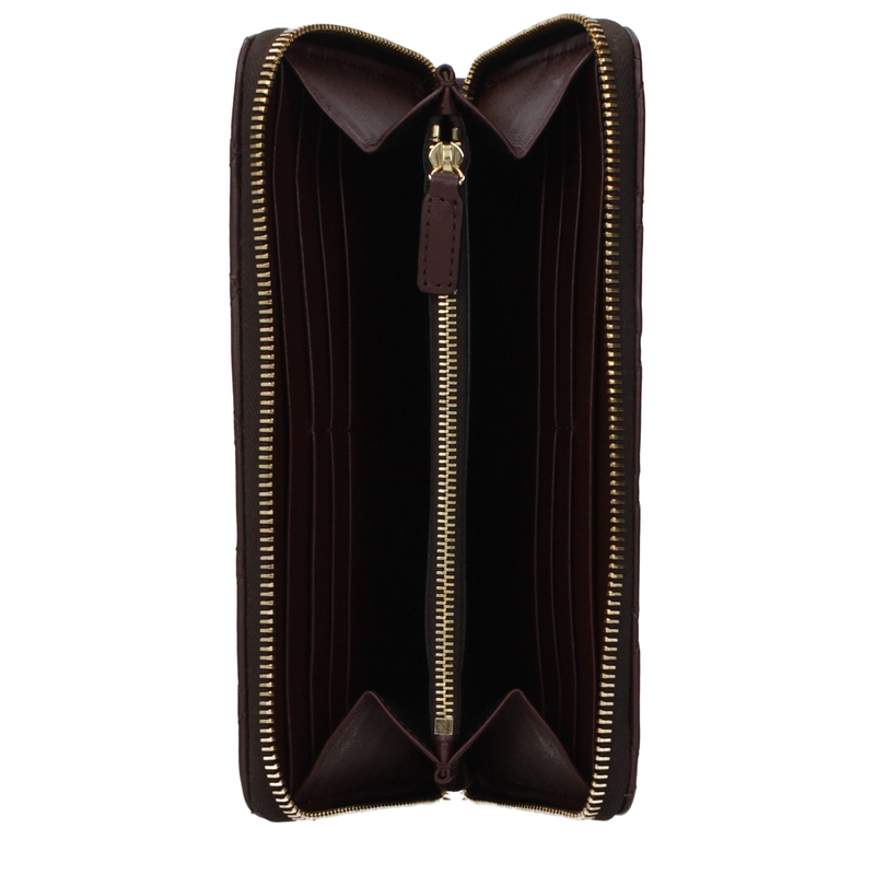 Brown leather wallet-null