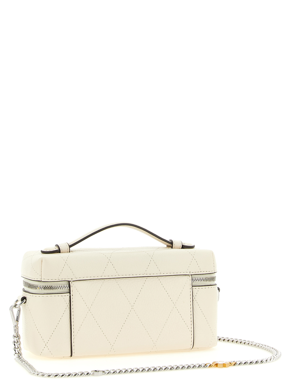 White cowhide crossbody bag-null