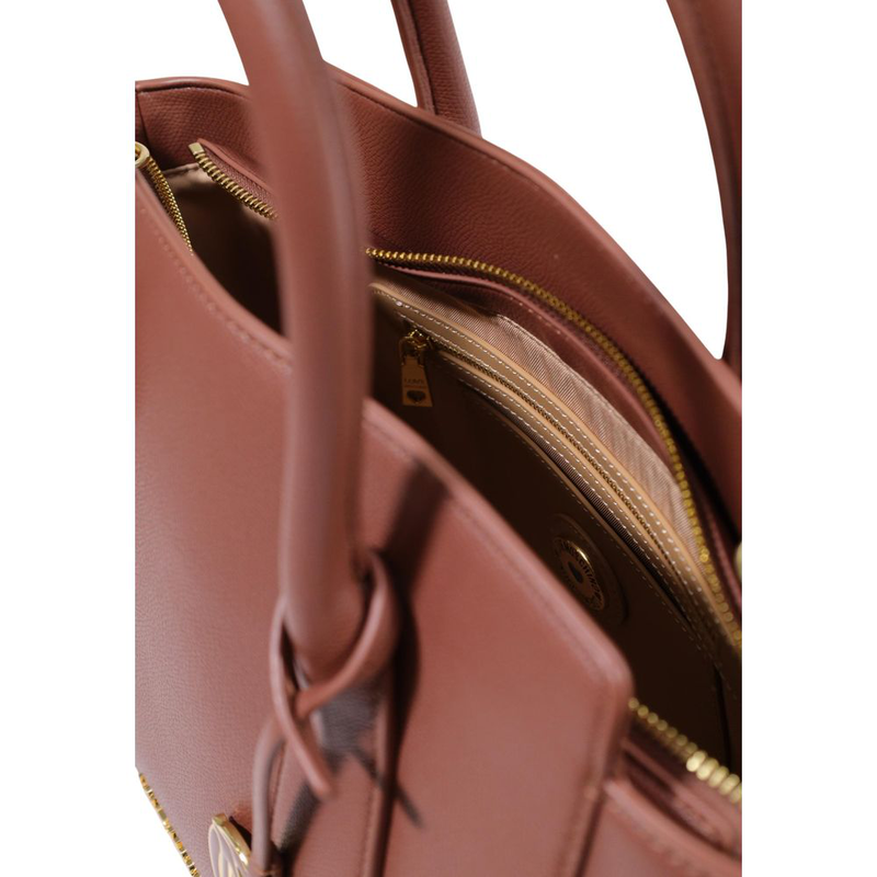 Brown polyethylene handbag-null