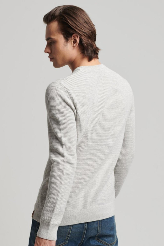 Vintage textured crew knitted top - superdry-null