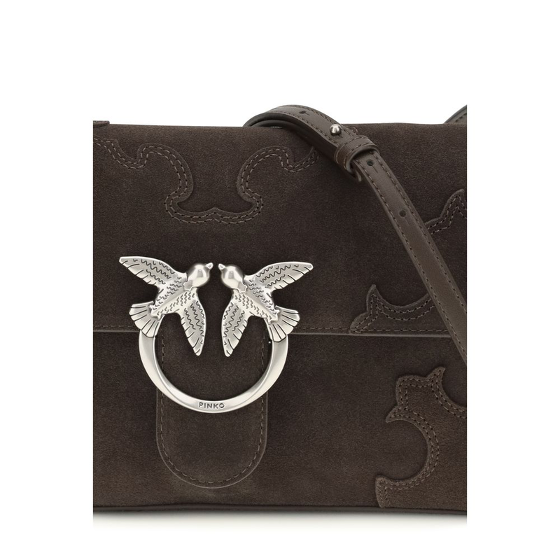 Brown calf leather bos taurus shoulder bag-null