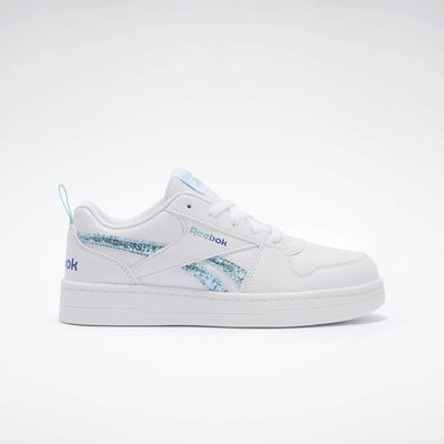 Reebok girl's royal prime 2.0, White/aqua, medium