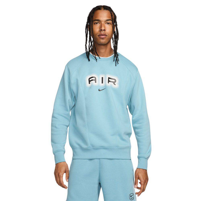 Nike sportswear Air swoosh crew neck sweatshirt, Denim Turquoise, medium