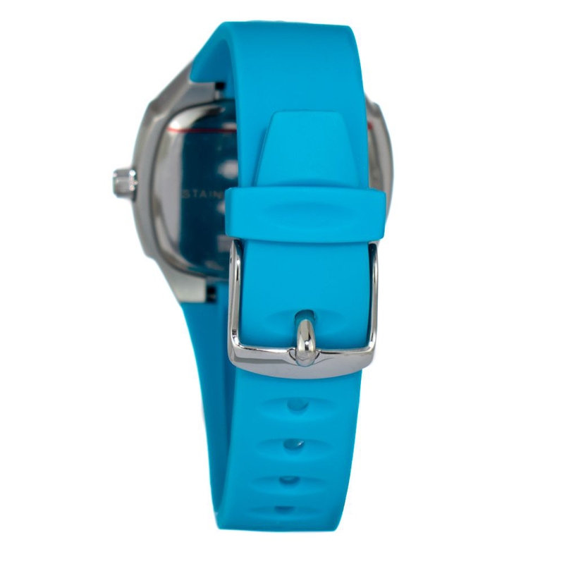 Blue rubber sport watch-null