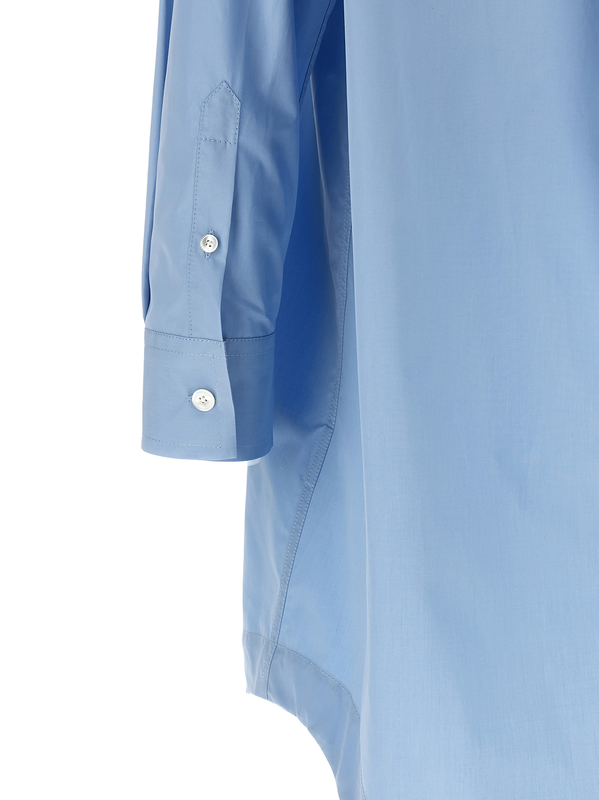 Blue cotton midi dress-null