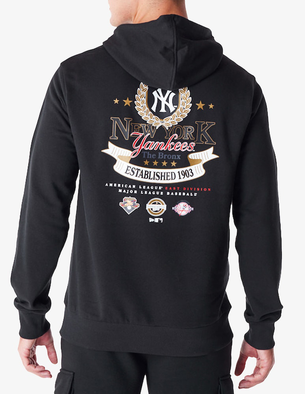 New era ny yankees mlb badge graphic pullover hoodie-null