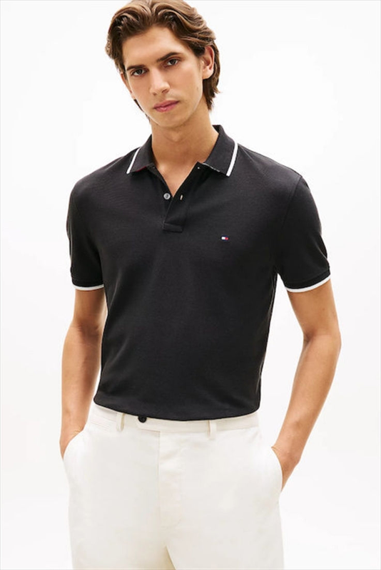 Pique undercollar reg polo - tommy hilfiger-null