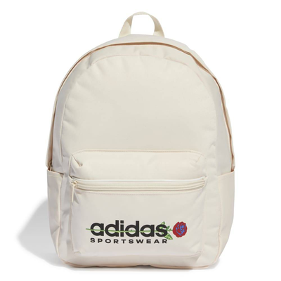 Women flower bacpack, White / Black, medium