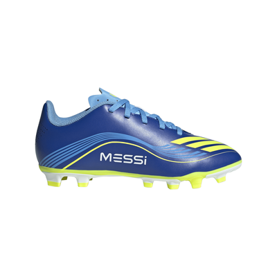 Adidas kids f50 messi club firm/multi-ground boots, Royal Blue, medium