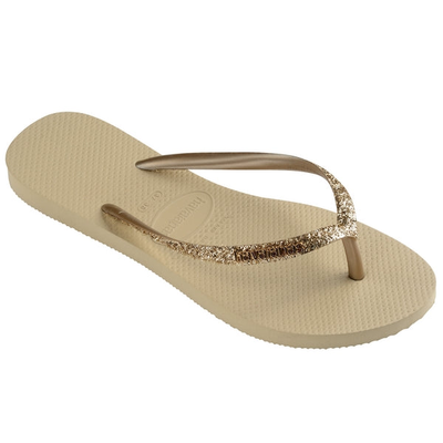 4146975 - havaianas women slipper open summer, Gold, medium