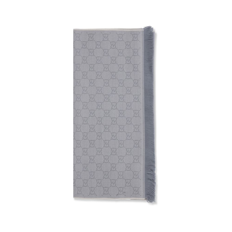 Gray wool scarf-null