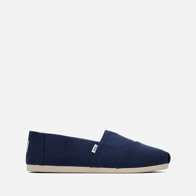 Toms recycled cotton cannas mεn alpargata espadrilles, Navy, medium