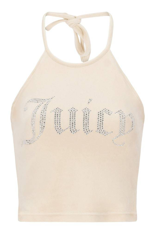 Juicy Couture velour halter top - diamante-null