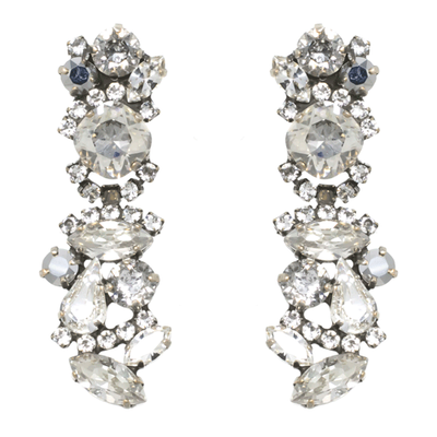 Jasmine, White Swarovski Crystals, medium