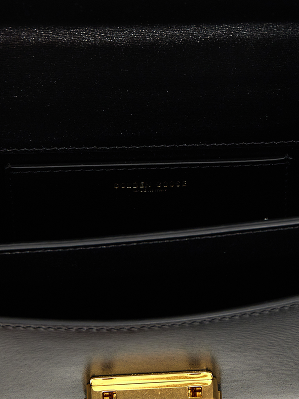Black cowhide handbag-null