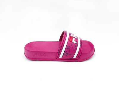 Fila morro bay girl's slippers - crimson red flffk0118, Pink, medium