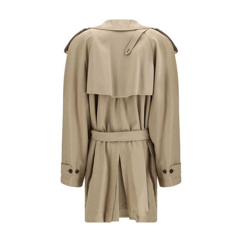 Beige cotton trench coat-null