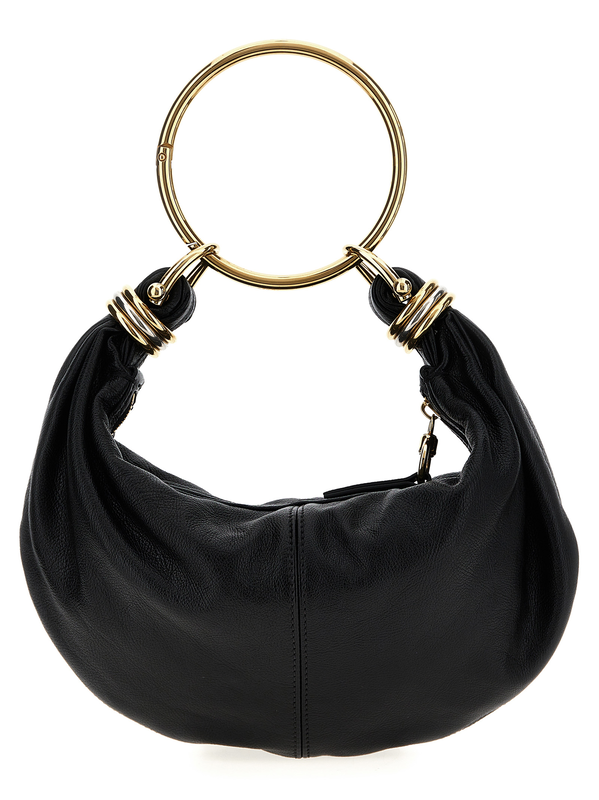Black calfskin handbag-null