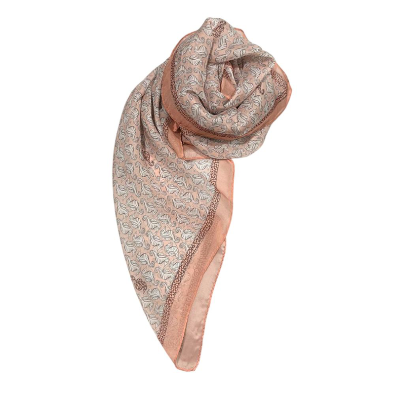 Pink silk women scarf-null