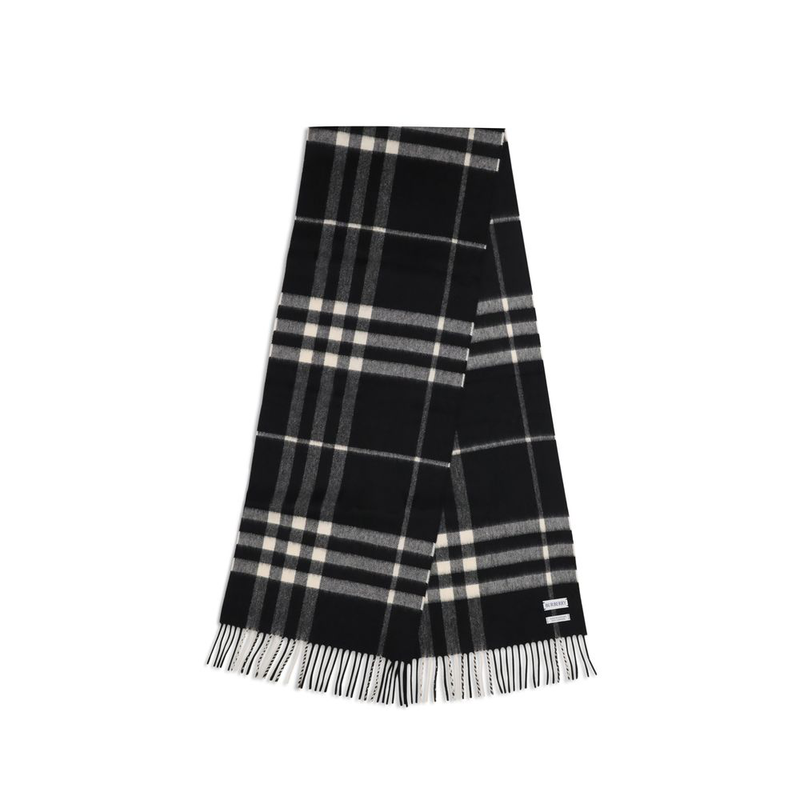 Black cashmere scarf-null