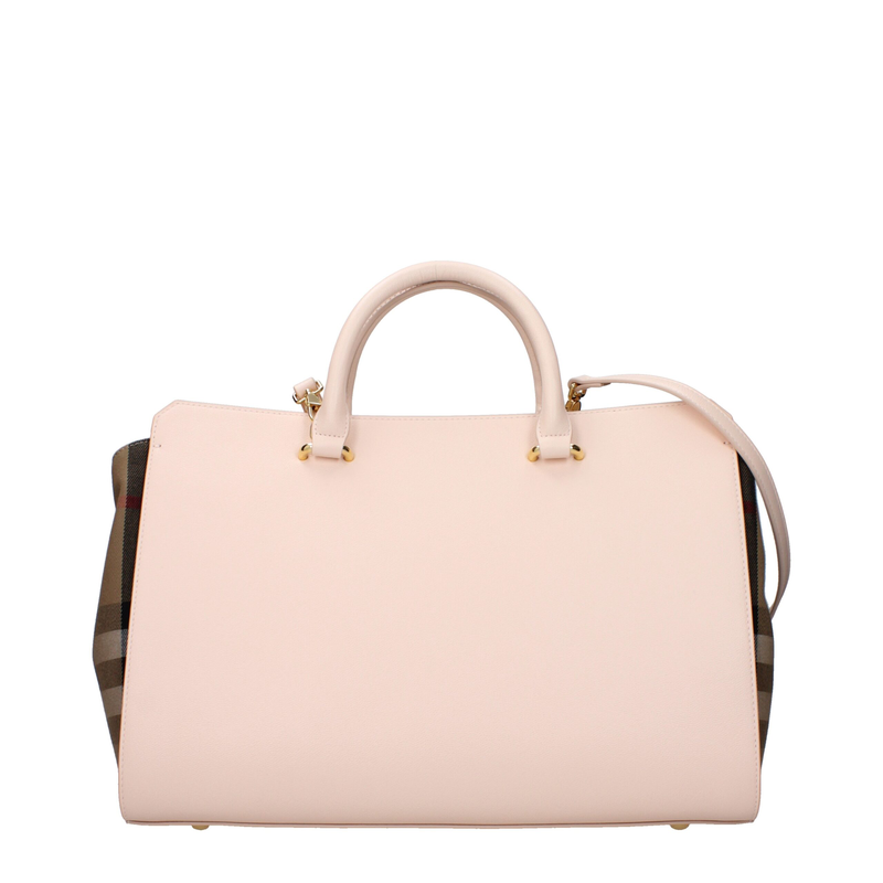 Pink leather handbag-null