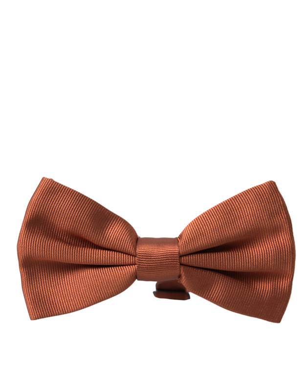 Brown silk adjustable neck men bow tie-null