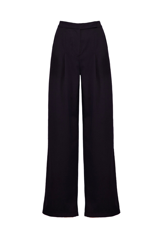 Full length pleated trousers-null