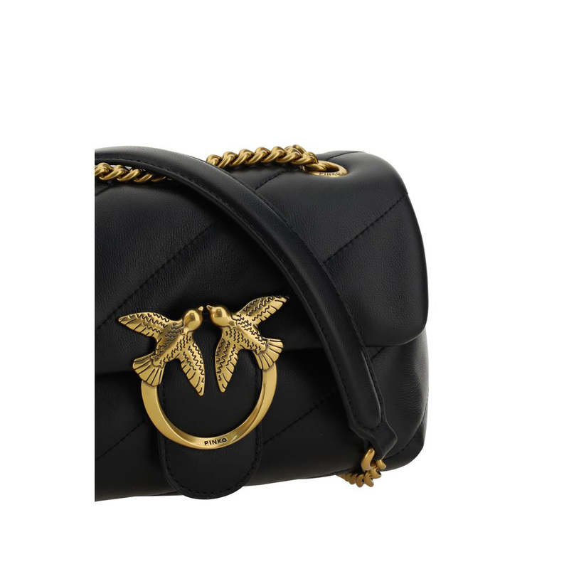 Black calf leather bos taurus shoulder bag-null