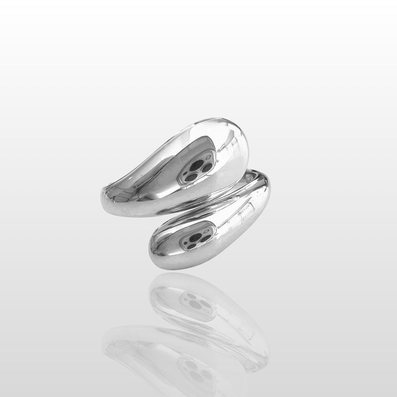 Double drop ring - high quality silver 925-null