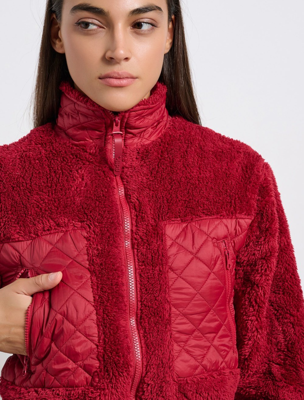 Bdtk woman's teddy fz mock neck-null