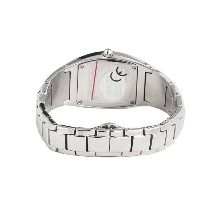 Silver stainless steel dress watch-null