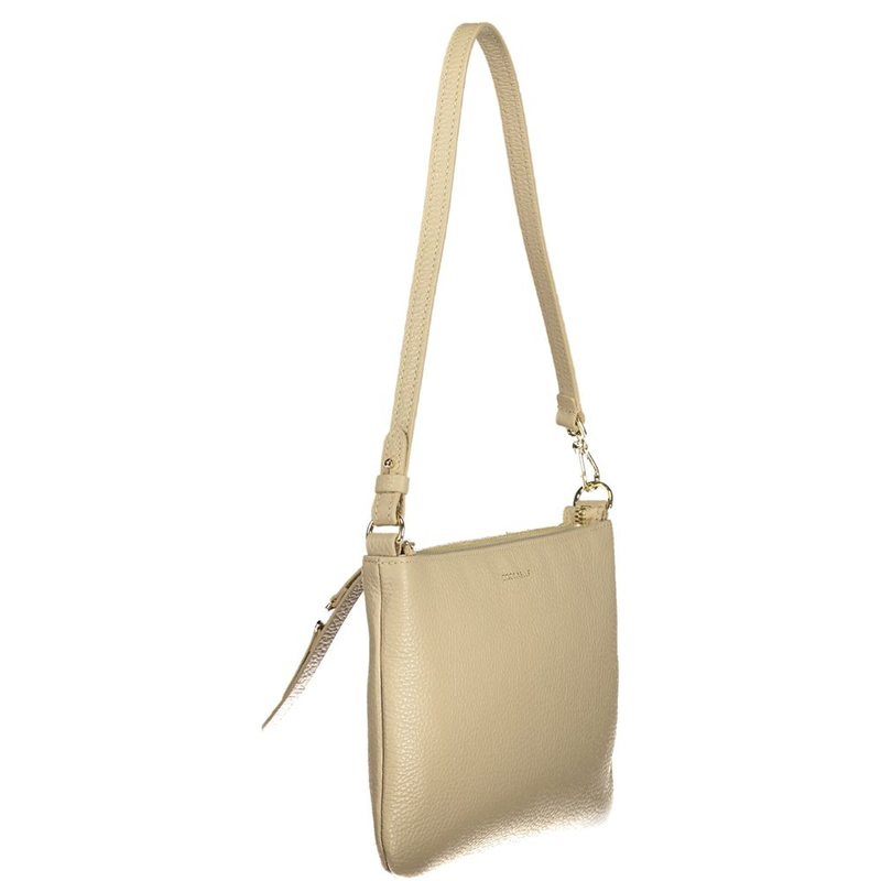 Beige leather women handbag-null