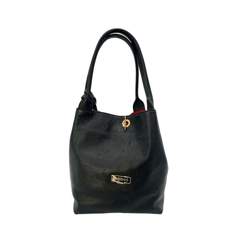 Black cow women shoulder bag-null