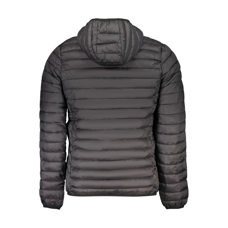 Black polyester men's jacket-null