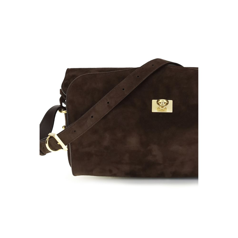 Brown calf leather bos taurus shoulder bag-null