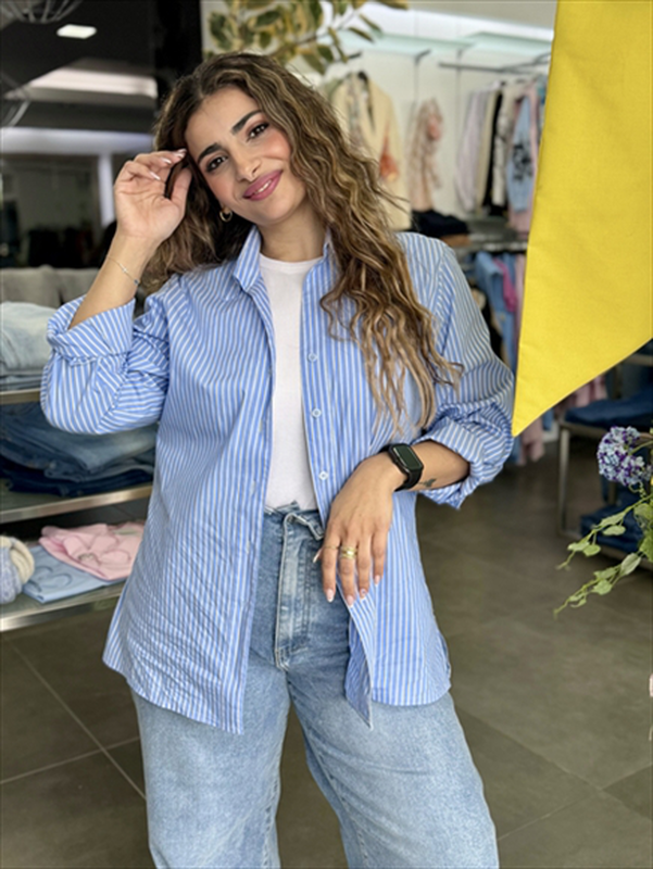 Shirt stripes oversize-null