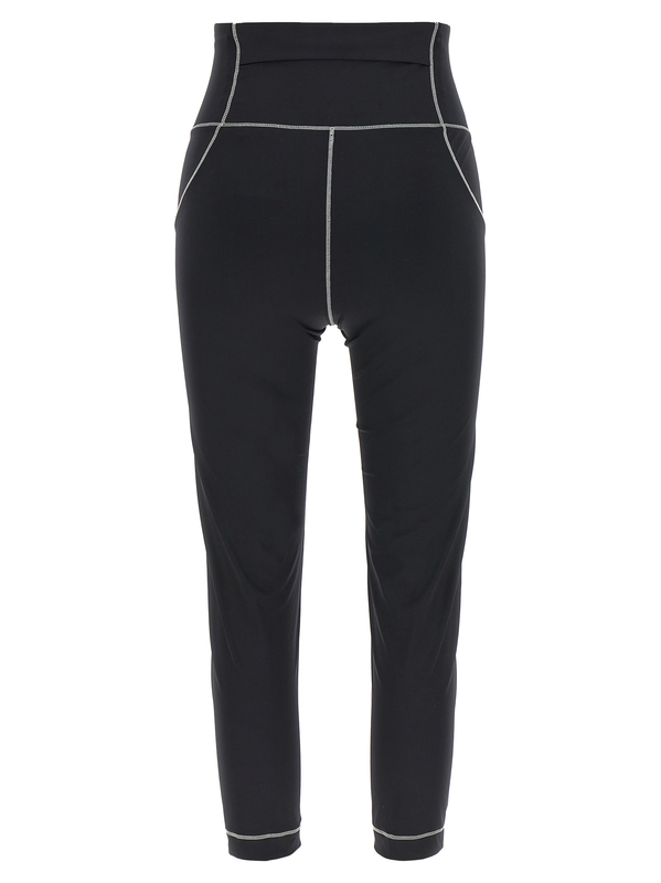 Black polyamide leggings-null