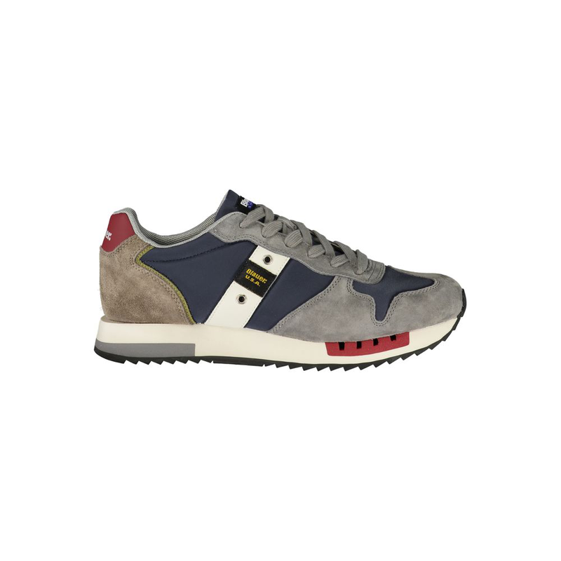Blue polyurethane men's sneaker-null