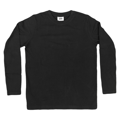 Tshirt long sleeve, Black, medium