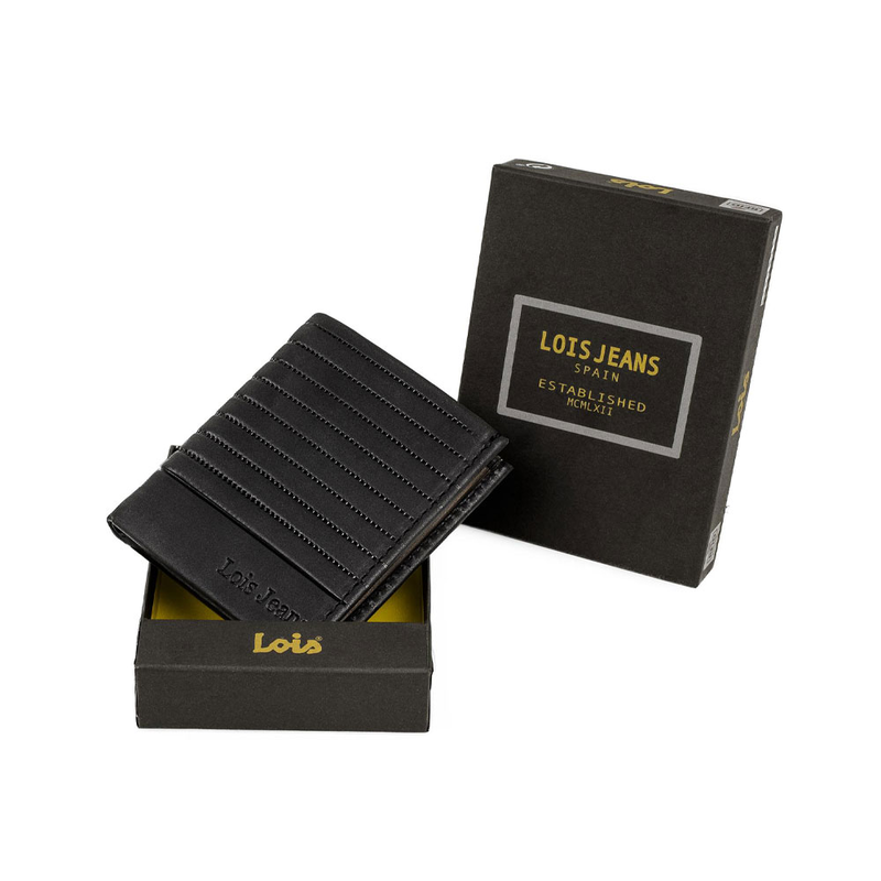 Product image: Πορτοφόλι ανδρικό δερμάτινο lois 202217-01 μαύρο-null