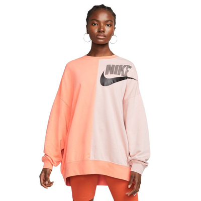 Nike oversized womens dance sweatshirts, Crimson, medium