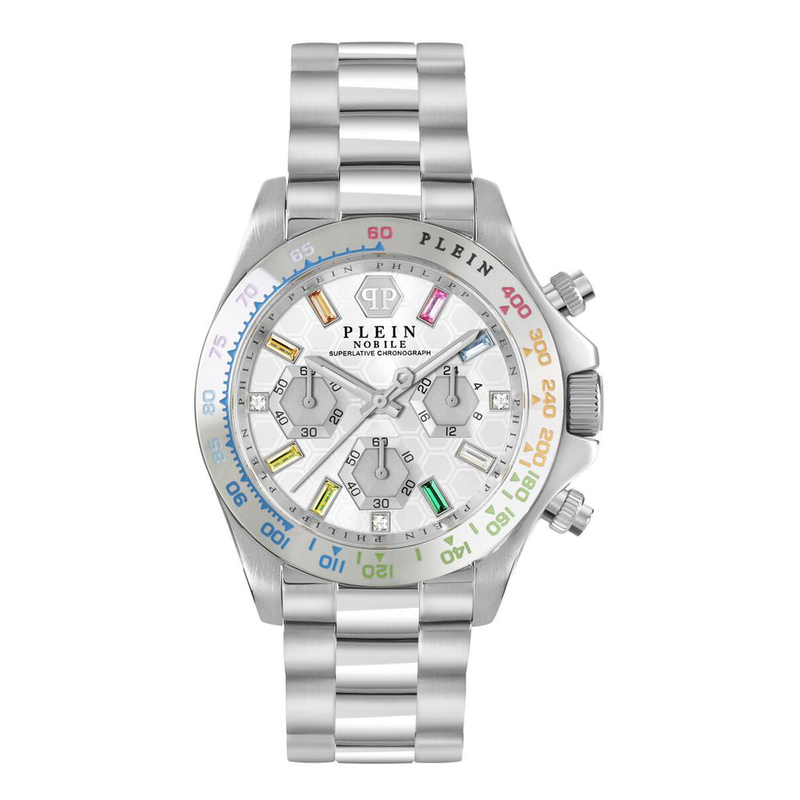 Gray stainless steel dress watch-null