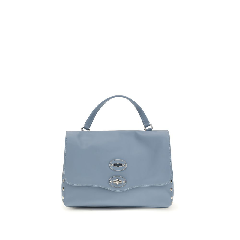 Blue calf leather bos taurus shoulder bag-null