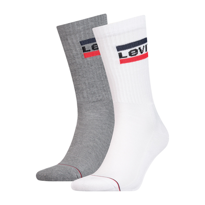 Levi's κάλτσες 2pack, White Grey, medium