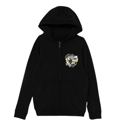 Boys sk8 hi ball full zip hoodie, Black, medium