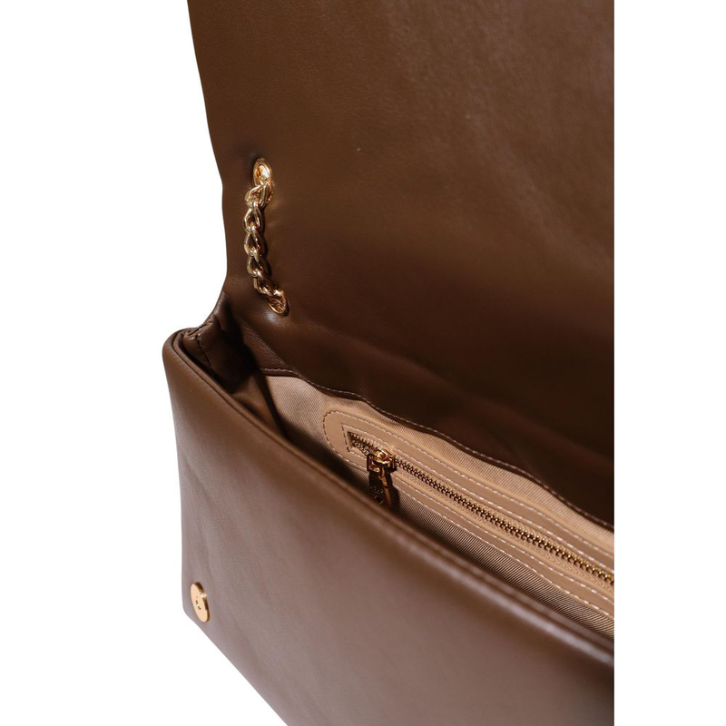 Brown polyethylene handbag-null
