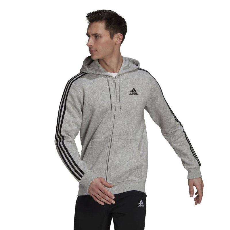 Men 3-stripes fleece fz hoodie-null