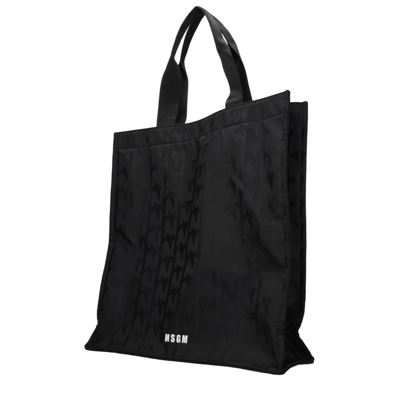 Black fabric handbag-null